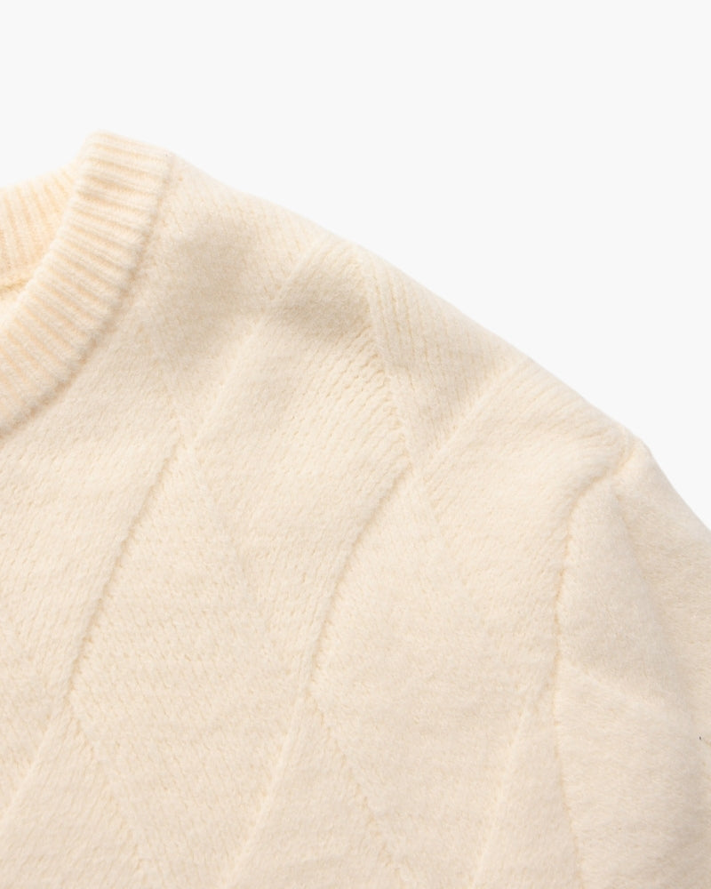 Diamond Knit Crewneck Sweater