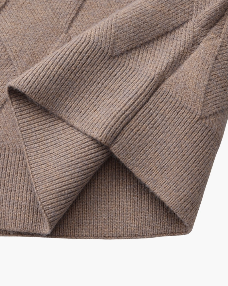 Diamond Knit Crewneck Sweater